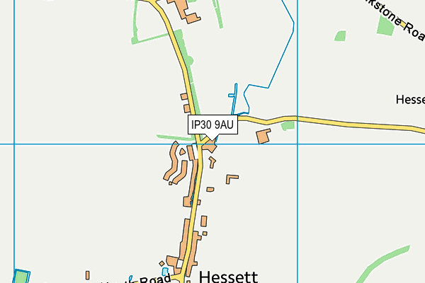 IP30 9AU map - OS VectorMap District (Ordnance Survey)