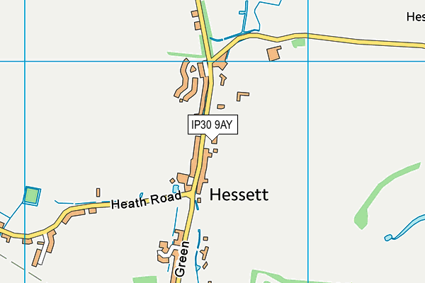 IP30 9AY map - OS VectorMap District (Ordnance Survey)