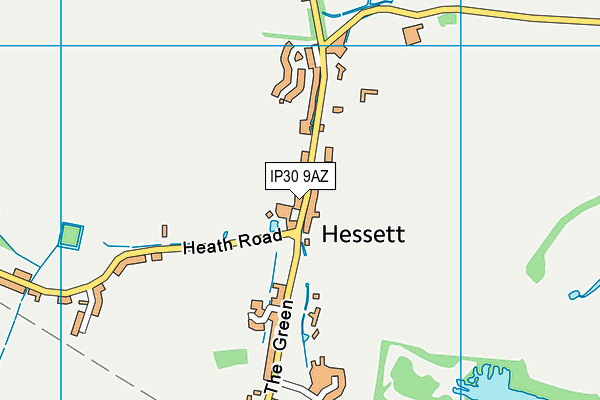 IP30 9AZ map - OS VectorMap District (Ordnance Survey)