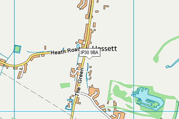 IP30 9BA map - OS VectorMap District (Ordnance Survey)