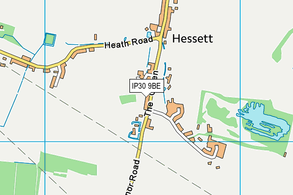 IP30 9BE map - OS VectorMap District (Ordnance Survey)