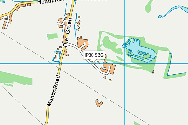 IP30 9BG map - OS VectorMap District (Ordnance Survey)