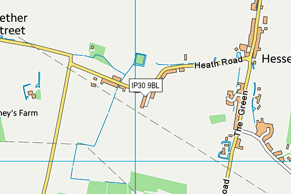 IP30 9BL map - OS VectorMap District (Ordnance Survey)