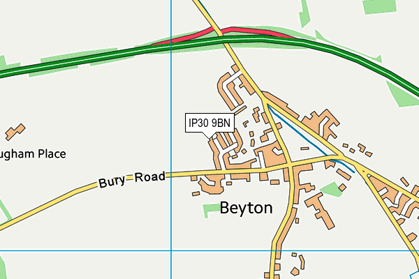 IP30 9BN map - OS VectorMap District (Ordnance Survey)