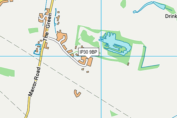 IP30 9BP map - OS VectorMap District (Ordnance Survey)