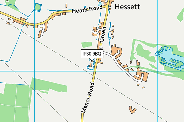 IP30 9BQ map - OS VectorMap District (Ordnance Survey)