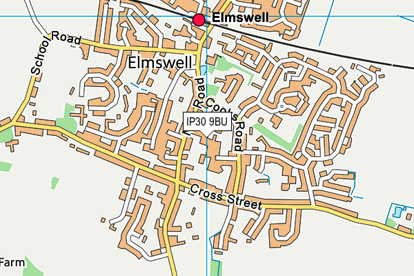 IP30 9BU map - OS VectorMap District (Ordnance Survey)