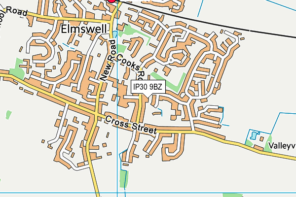 IP30 9BZ map - OS VectorMap District (Ordnance Survey)
