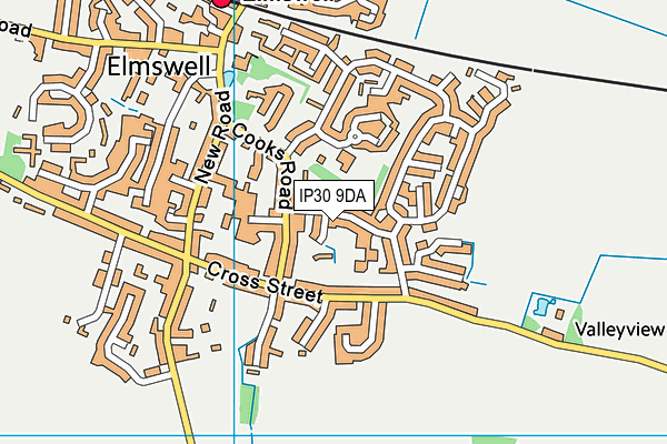 IP30 9DA map - OS VectorMap District (Ordnance Survey)