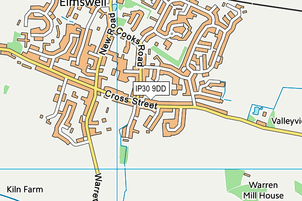 IP30 9DD map - OS VectorMap District (Ordnance Survey)