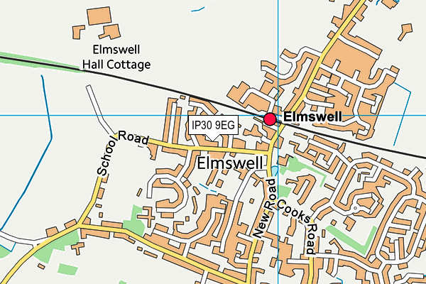 IP30 9EG map - OS VectorMap District (Ordnance Survey)