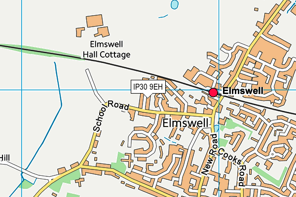 IP30 9EH map - OS VectorMap District (Ordnance Survey)