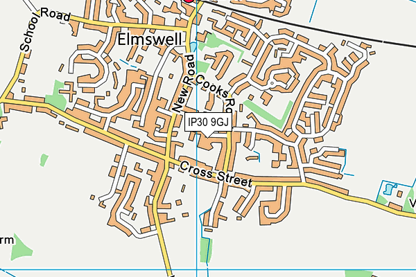 IP30 9GJ map - OS VectorMap District (Ordnance Survey)