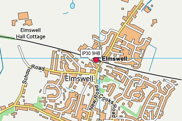 IP30 9HB map - OS VectorMap District (Ordnance Survey)