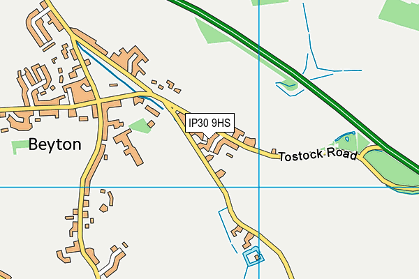 IP30 9HS map - OS VectorMap District (Ordnance Survey)