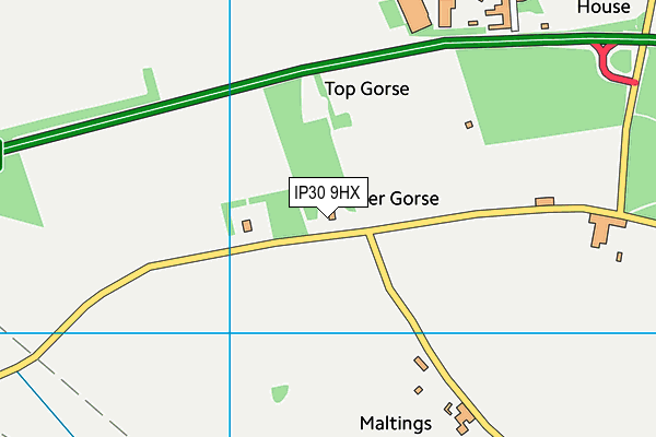 IP30 9HX map - OS VectorMap District (Ordnance Survey)