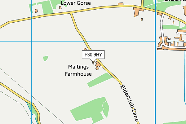 IP30 9HY map - OS VectorMap District (Ordnance Survey)