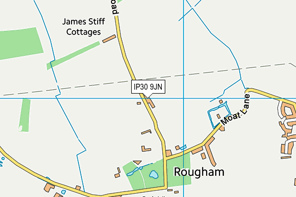 Rougham Playing Field map (IP30 9JN) - OS VectorMap District (Ordnance Survey)