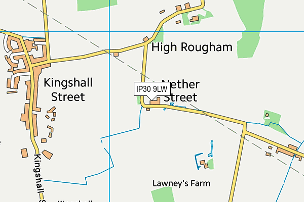 IP30 9LW map - OS VectorMap District (Ordnance Survey)