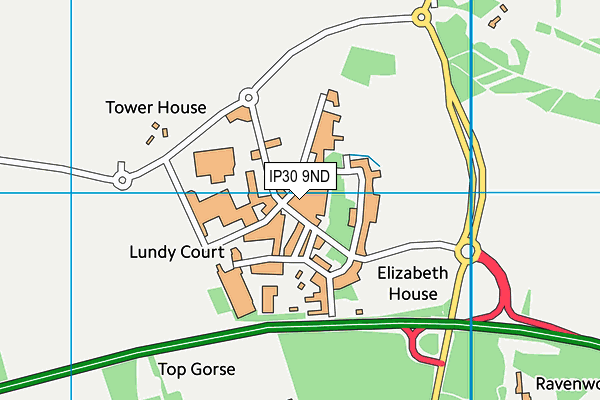 IP30 9ND map - OS VectorMap District (Ordnance Survey)