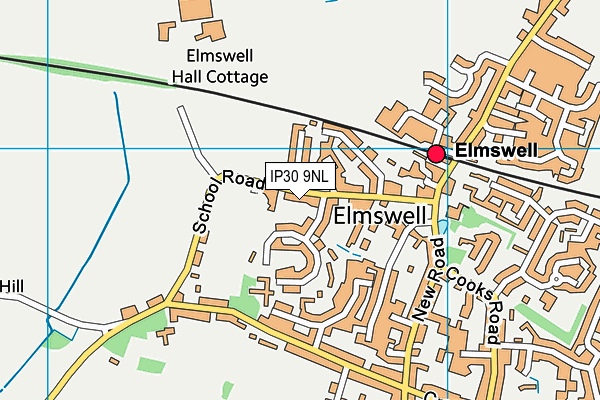 IP30 9NL map - OS VectorMap District (Ordnance Survey)