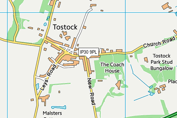 IP30 9PL map - OS VectorMap District (Ordnance Survey)