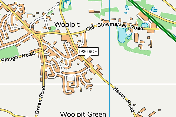 IP30 9QF map - OS VectorMap District (Ordnance Survey)