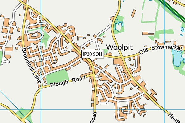 IP30 9QH map - OS VectorMap District (Ordnance Survey)