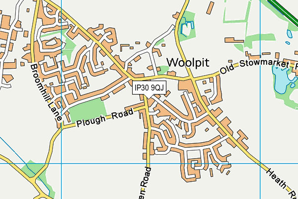 IP30 9QJ map - OS VectorMap District (Ordnance Survey)