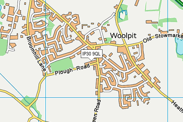 IP30 9QL map - OS VectorMap District (Ordnance Survey)