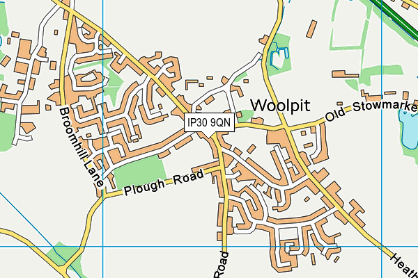 IP30 9QN map - OS VectorMap District (Ordnance Survey)