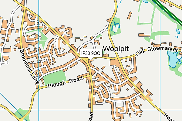 IP30 9QQ map - OS VectorMap District (Ordnance Survey)