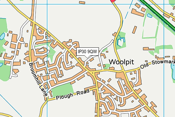 IP30 9QW map - OS VectorMap District (Ordnance Survey)