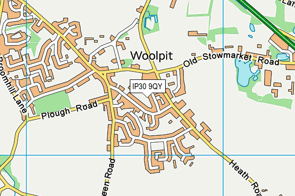 IP30 9QY map - OS VectorMap District (Ordnance Survey)