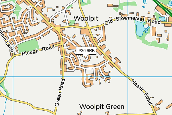 IP30 9RB map - OS VectorMap District (Ordnance Survey)