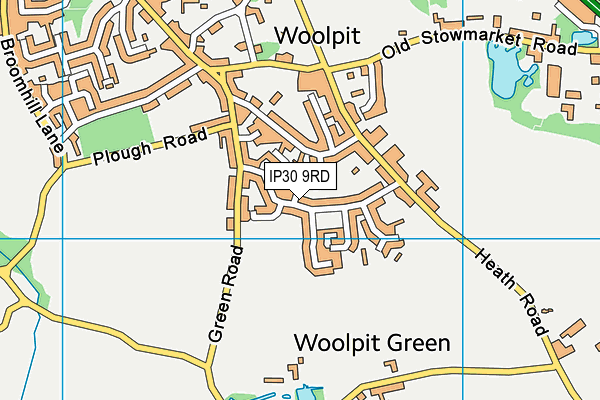 IP30 9RD map - OS VectorMap District (Ordnance Survey)