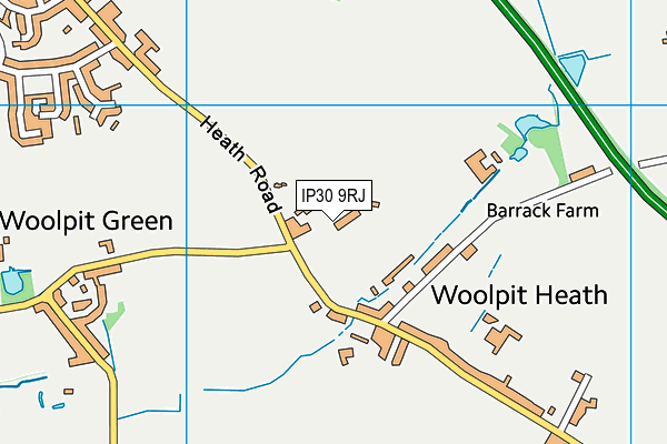 IP30 9RJ map - OS VectorMap District (Ordnance Survey)