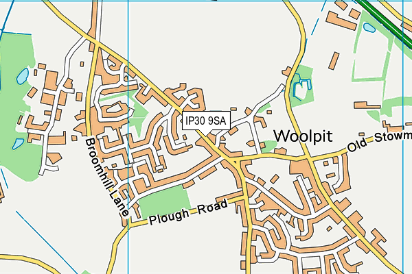 IP30 9SA map - OS VectorMap District (Ordnance Survey)