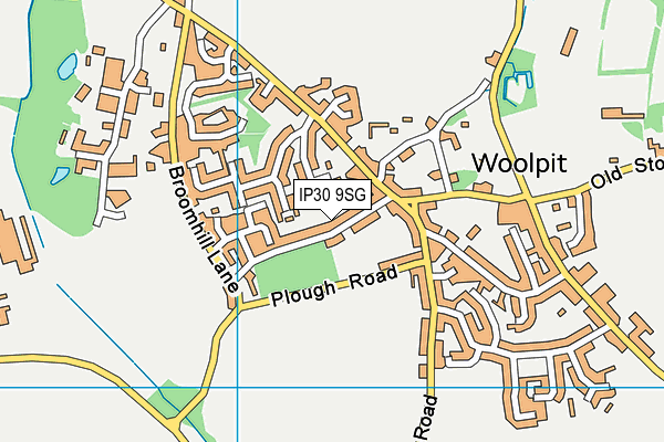 IP30 9SG map - OS VectorMap District (Ordnance Survey)