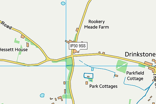 IP30 9SS map - OS VectorMap District (Ordnance Survey)