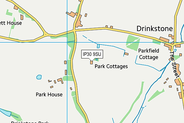 IP30 9SU map - OS VectorMap District (Ordnance Survey)