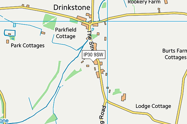 IP30 9SW map - OS VectorMap District (Ordnance Survey)