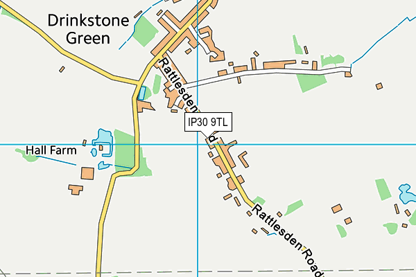 IP30 9TL map - OS VectorMap District (Ordnance Survey)