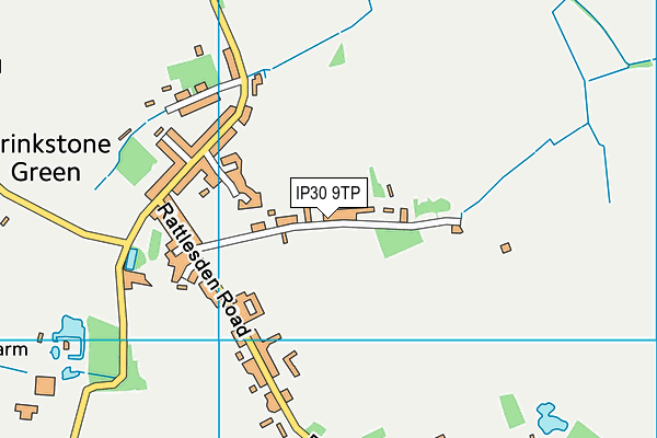 IP30 9TP map - OS VectorMap District (Ordnance Survey)