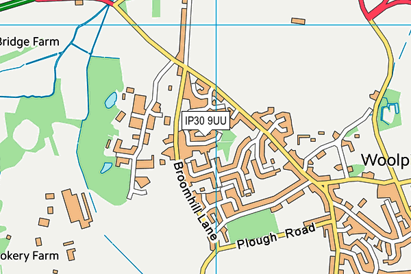 IP30 9UU map - OS VectorMap District (Ordnance Survey)