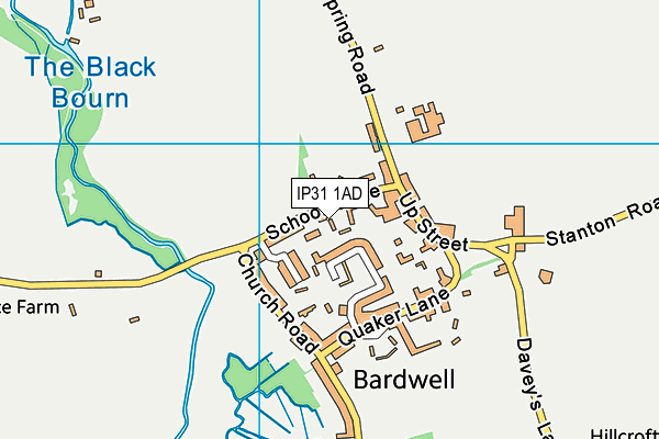 Bardwell Church of England Primary School map (IP31 1AD) - OS VectorMap District (Ordnance Survey)