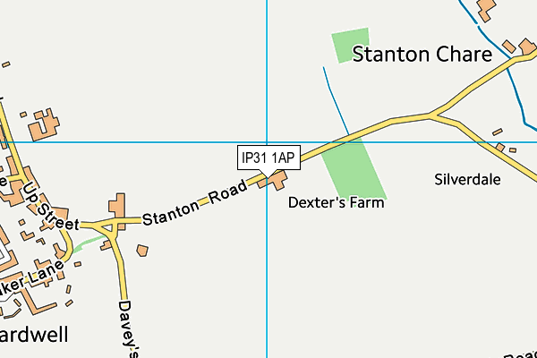 IP31 1AP map - OS VectorMap District (Ordnance Survey)