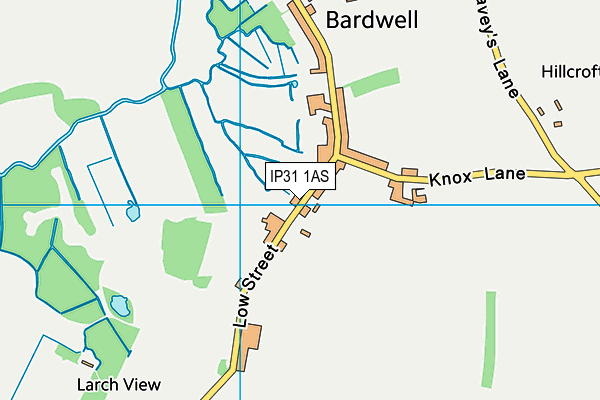 IP31 1AS map - OS VectorMap District (Ordnance Survey)