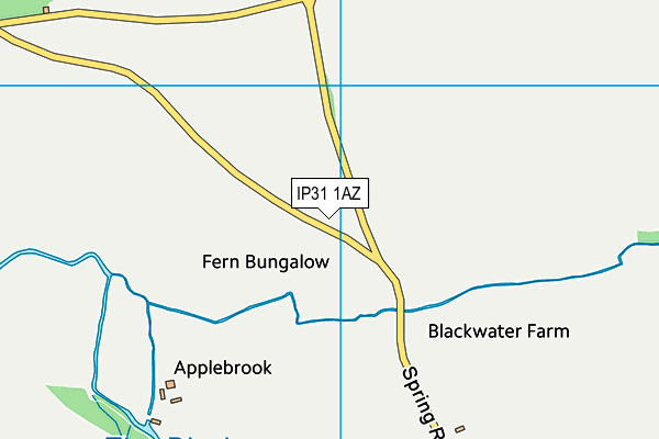 IP31 1AZ map - OS VectorMap District (Ordnance Survey)