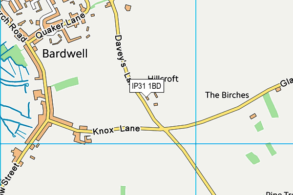 IP31 1BD map - OS VectorMap District (Ordnance Survey)